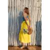 Ekouaer Women Sarong Swimsuit Coverups Chiffon Long Bikini Wraps Sheer Beach Bathing Suit Cover Up(Golden)