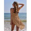 Ekouaer Women Sarong Swimsuit Coverups Chiffon Long Bikini Wraps Sheer Beach Bathing Suit Cover Up(Khaki)
