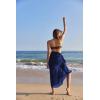 Ekouaer Women Sarong Swimsuit Coverups Chiffon Long Bikini Wraps Sheer Beach Bathing Suit Cover Up(Navy Blue)