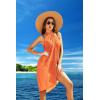 Ekouaer Women Sarong Swimsuit Coverups Chiffon Long Bikini Wraps Sheer Beach Bathing Suit Cover Up(Orange)