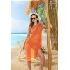 Ekouaer Women Sarong Swimsuit Coverups Chiffon Long Bikini Wraps Sheer Beach Bathing Suit Cover Up(Orange)