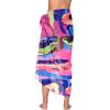 Ekouaer Women Sarong Swimsuit Coverups Chiffon Long Bikini Wraps Sheer Beach Bathing Suit Cover Up(Pat 13)