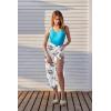 Ekouaer Women Sarong Swimsuit Coverups Chiffon Long Bikini Wraps Sheer Beach Bathing Suit Cover Up(Pat 22)