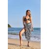 Ekouaer Women Sarong Swimsuit Coverups Chiffon Long Bikini Wraps Sheer Beach Bathing Suit Cover Up(Pat 5)