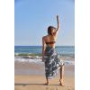 Ekouaer Women Sarong Swimsuit Coverups Chiffon Long Bikini Wraps Sheer Beach Bathing Suit Cover Up(Pat 6)