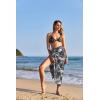 Ekouaer Women Sarong Swimsuit Coverups Chiffon Long Bikini Wraps Sheer Beach Bathing Suit Cover Up(Pat 6)
