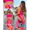 Ekouaer Women Sarong Swimsuit Coverups Chiffon Long Bikini Wraps Sheer Beach Bathing Suit Cover Up(Pat14+black)