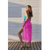 Ekouaer Women Sarong Swimsuit Coverups Chiffon Long Bikini Wraps Sheer Beach Bathing Suit Cover Up(Pink)
