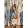 Ekouaer Women Sarong Swimsuit Coverups Chiffon Long Bikini Wraps Sheer Beach Bathing Suit Cover Up(White/Pat14)