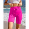 Ekouaer Women’s Board Shorts High Waist Swim Shorts Beach Surf Swimwear Shorts S-4XL(Rose Red)