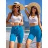 Ekouaer Women’s Board Shorts High Waist Swim Shorts Beach Surf Swimwear Shorts S-4XL(Sea Blue)