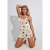 Ekouaer Womens Cami Pajama Set Sleeveless Racerback Tank Top Pjs Soft Sleepwear(Colorful Butterfly)