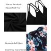 Ekouaer Womens Cami Pajama Set Sleeveless Racerback Tank Top Pjs Soft Sleepwear(Navy Blue Floral)