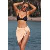 Ekouaer Women’s Coverups Beach Short Sarong Sheer Chiffon Cover Up Bikini Wraps S-3XL(Apricot)