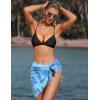 Ekouaer Women’s Coverups Beach Short Sarong Sheer Chiffon Cover Up Bikini Wraps S-3XL(Blue Tie Dye)