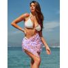 Ekouaer Women’s Coverups Beach Short Sarong Sheer Chiffon Cover Up Bikini Wraps S-3XL(Butterfly-purple)