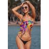 Ekouaer Women’s Coverups Beach Short Sarong Sheer Chiffon Cover Up Bikini Wraps S-3XL(Colorful Abstract Graffiti)
