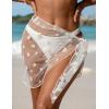 Ekouaer Women’s Coverups Beach Short Sarong Sheer Chiffon Cover Up Bikini Wraps S-3XL(Daisy-white)