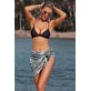 Ekouaer Women’s Coverups Beach Short Sarong Sheer Chiffon Cover Up Bikini Wraps S-3XL(Gray White Tie-dye)