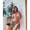 Ekouaer Women’s Coverups Beach Short Sarong Sheer Chiffon Cover Up Bikini Wraps S-3XL(Gray White Tie-dye)