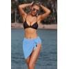 Ekouaer Women’s Coverups Beach Short Sarong Sheer Chiffon Cover Up Bikini Wraps S-3XL(Light Blue)
