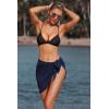 Ekouaer Women’s Coverups Beach Short Sarong Sheer Chiffon Cover Up Bikini Wraps S-3XL(Navy Blue)