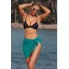 Ekouaer Women’s Coverups Beach Short Sarong Sheer Chiffon Cover Up Bikini Wraps S-3XL(Peacock Blue)