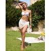 Ekouaer Women’s Coverups Beach Short Sarong Sheer Chiffon Cover Up Bikini Wraps S-3XL(Pearl-white)
