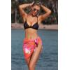 Ekouaer Women’s Coverups Beach Short Sarong Sheer Chiffon Cover Up Bikini Wraps S-3XL(Red Tie Dye)