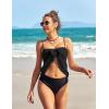 Ekouaer Women’s Coverups Beach Short Sarong Sheer Chiffon Cover Up Bikini Wraps S-3XL(Swiss Dot-black)