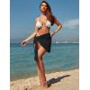 Ekouaer Women’s Coverups Beach Short Sarong Sheer Chiffon Cover Up Bikini Wraps S-3XL(Swiss Dot-black1)