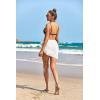 Ekouaer Women’s Coverups Beach Short Sarong Sheer Chiffon Cover Up Bikini Wraps S-3XL(Swiss Dot-white)