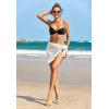 Ekouaer Women’s Coverups Beach Short Sarong Sheer Chiffon Cover Up Bikini Wraps S-3XL(Swiss Dot-white)