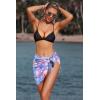 Ekouaer Women’s Coverups Beach Short Sarong Sheer Chiffon Cover Up Bikini Wraps S-3XL(Violet Tie Dye)