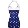 Ekouaer Womens One Piece Swimsuits Vintage Striped Skirt Bathing Suit Vintage Retro Push Up Swimwear(Usa Flag)