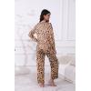 Ekouaer Women’s Pajamas Set 2 Piece Lounge Sets Long Sleeve Crewneck Top and Pants Soft Pjs with Pockets(Leopard)