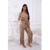 Ekouaer Women’s Pajamas Set 2 Piece Lounge Sets Long Sleeve Crewneck Top and Pants Soft Pjs with Pockets(Leopard)