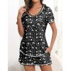 Ekouaer Women’s Pajamas Sets Short Sleeve Lounge Sets Sleepwear Casual Two Piece Pjs With Pockets(Black Moon Star)