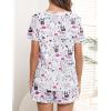 Ekouaer Women’s Pajamas Sets Short Sleeve Lounge Sets Sleepwear Casual Two Piece Pjs With Pockets(Dog)