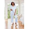 Ekouaer Womens Satin Silky Pajama Set Short Sleeve Shirt with Long Pajama Pant Set Soft PJ Loungewear(Blue Leopard)