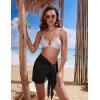 Ekouaer Women’s Short Sarongs Chiffon Cover Ups Sheer Bikini Wraps for Swimwear S-3XL(Black)