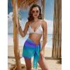 Ekouaer Women’s Short Sarongs Chiffon Cover Ups Sheer Bikini Wraps for Swimwear S-3XL(Blue Gradient)