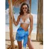 Ekouaer Women’s Short Sarongs Chiffon Cover Ups Sheer Bikini Wraps for Swimwear S-3XL(Blue Tie Dye)