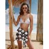 Ekouaer Women’s Short Sarongs Chiffon Cover Ups Sheer Bikini Wraps for Swimwear S-3XL(Coconut Tree)