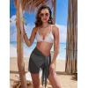 Ekouaer Women’s Short Sarongs Chiffon Cover Ups Sheer Bikini Wraps for Swimwear S-3XL(Dark Gray)