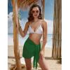 Ekouaer Women’s Short Sarongs Chiffon Cover Ups Sheer Bikini Wraps for Swimwear S-3XL(Dark Green)