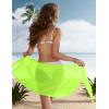 Ekouaer Women’s Short Sarongs Chiffon Cover Ups Sheer Bikini Wraps for Swimwear S-3XL(Fluorescent Green)