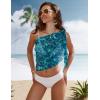 Ekouaer Women’s Short Sarongs Chiffon Cover Ups Sheer Bikini Wraps for Swimwear S-3XL(Green Water Ripples)