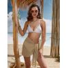 Ekouaer Women’s Short Sarongs Chiffon Cover Ups Sheer Bikini Wraps for Swimwear S-3XL(Khaki)