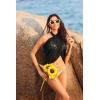 Ekouaer Women’s Short Sarongs Chiffon Cover Ups Sheer Bikini Wraps for Swimwear S-3XL(Lace-black)
